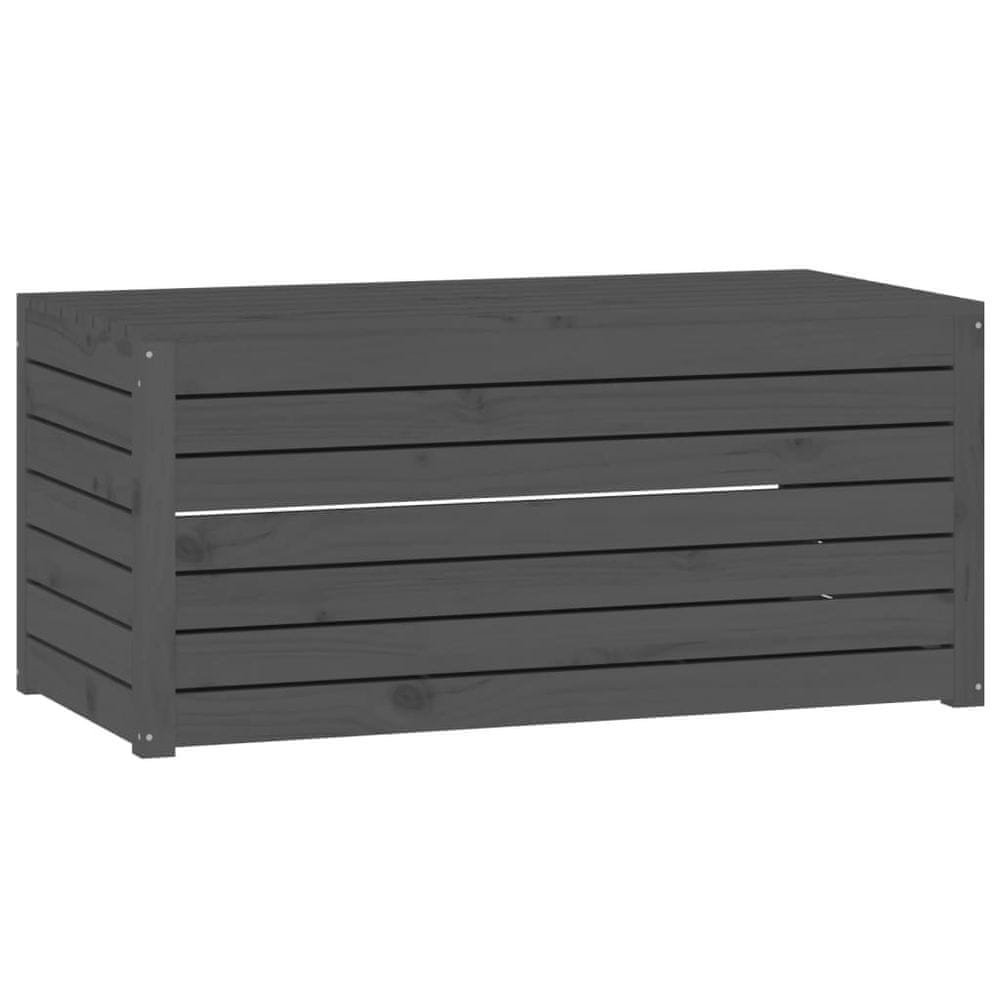 Vidaxl Záhradný box sivý 101x50,5x46,5 cm masívna borovica